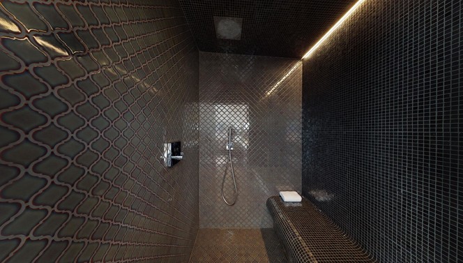 Hammam privé dans la Suite Orientale, chambre avec hammam à Mons