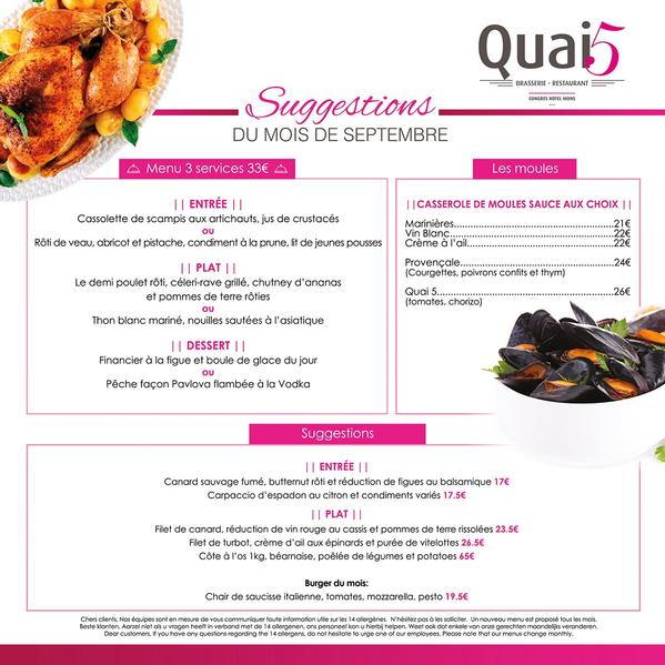 Restaurant Quai 5 In Mons Hotel Van Der Valk Mons Congres